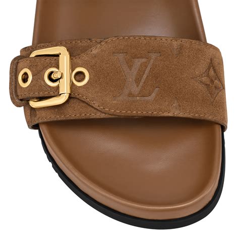 louis vuitton bom dia flat mule replica|louis vuitton monogram sliders.